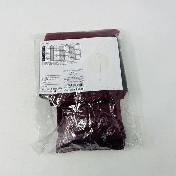 Hue Womens XS 0-2 High-Waist Soft Denim-Look Leggings Sangria U20652 $48 2144 - Picture 5 of 6